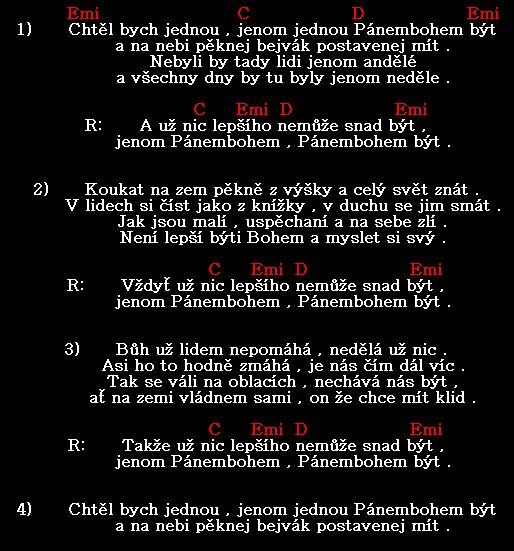 Pánembohem být